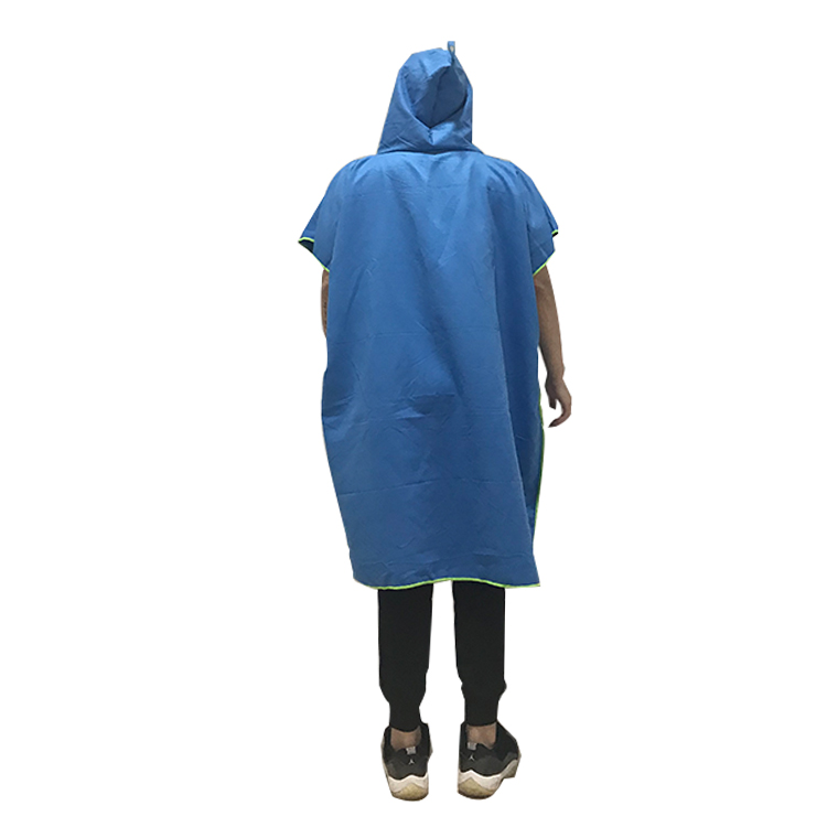 Wholesale Custom Logo Embroidery Beach Poncho Towel Hooded Beach Polyester Towel Surf Poncho For Adults