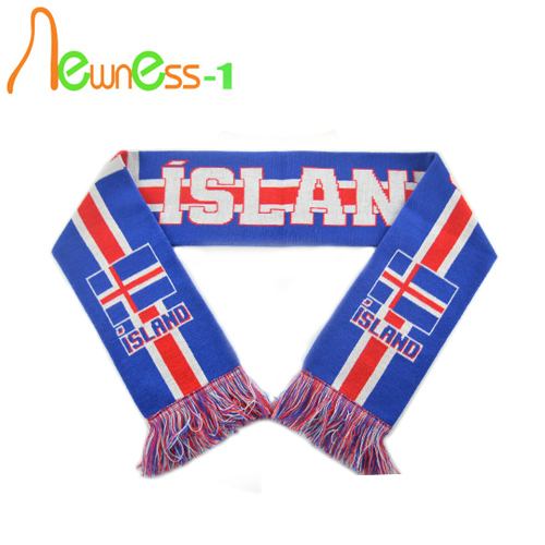 फ़ुटबॉल क्लब प्रशंसकों बुनाई स्कार्फ लोगो डिजाइन के साथ खेल
