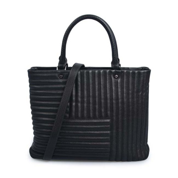 Sac à main double pour femme Sac fourre-tout en cuir noir