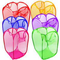 Polyster mesh foldable laundry baskets