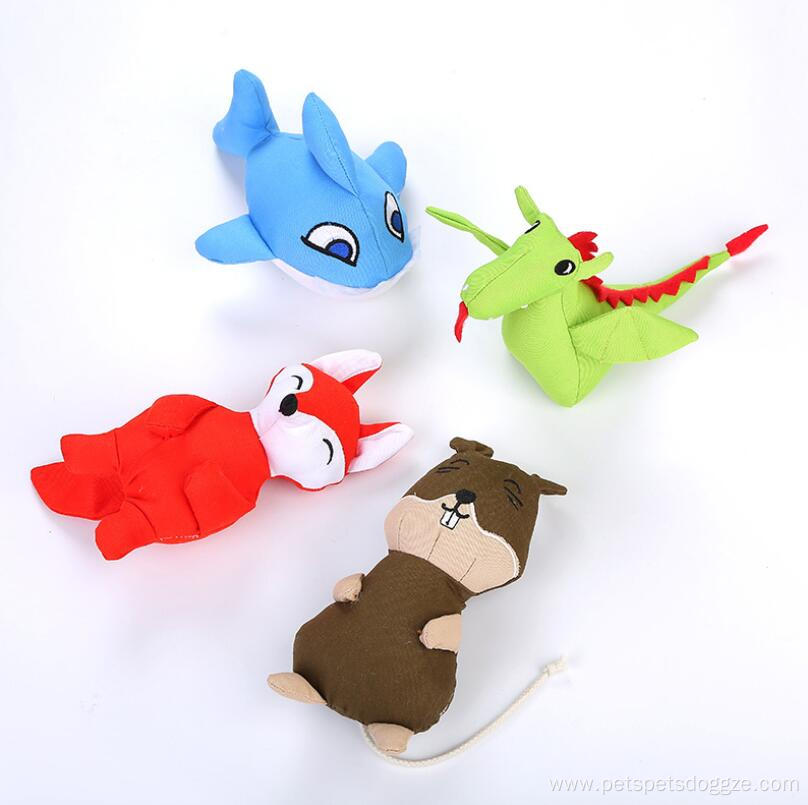 New interactive canvas plush pet dog chew toy