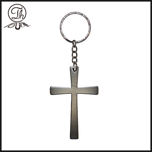 2017 new style Custom Silver Cross Keychain