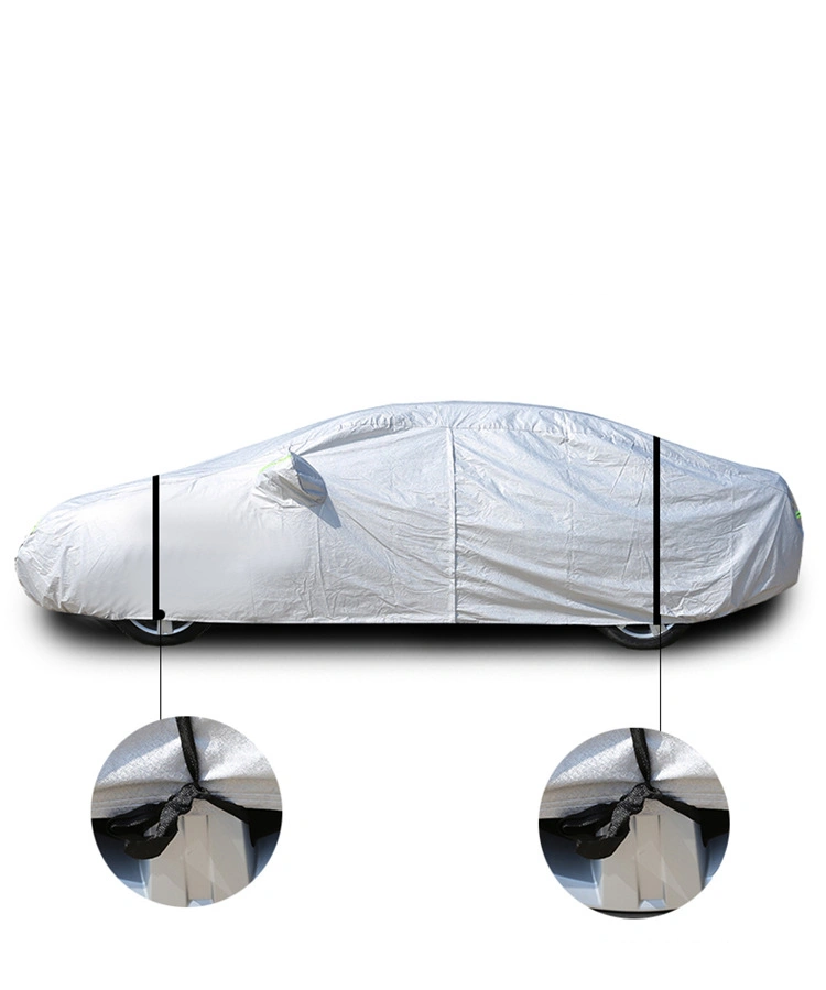 Outdoor Windproof Magnetic Half Car Cover Sunshade Protector Car Windshield Snow Ice Cover with Rear Mirror Covers Bag