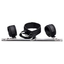 Adult Game Fetish Toys Stainless Steel Spreader Bondage Bar With Collar