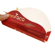 Custom Logo Paper Taco and Hot Dog Holder Tray Box