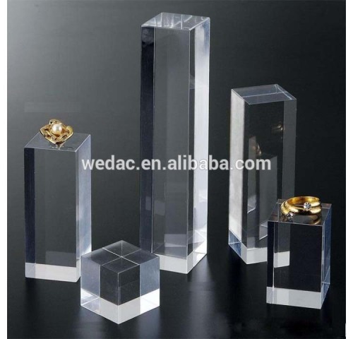 Clear plexiglass acrylic custom jewelry displays