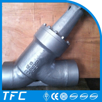 butt welding Y type globe valve