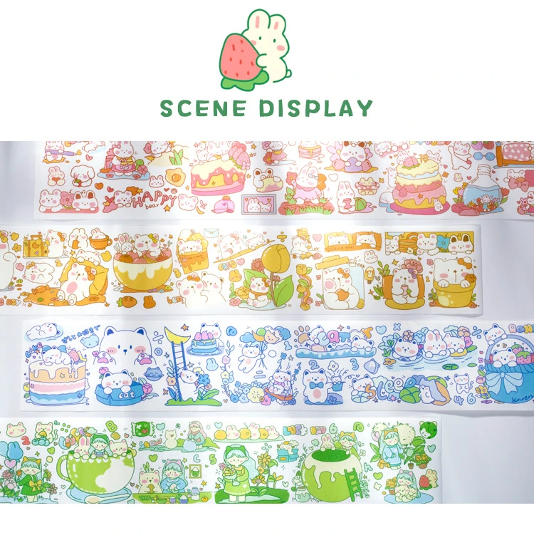 Hand-Drawn Design Paper Washi Tape Decoratable