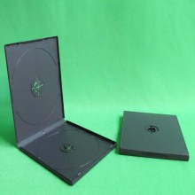 High quality professional plastic pp square double black cd case
