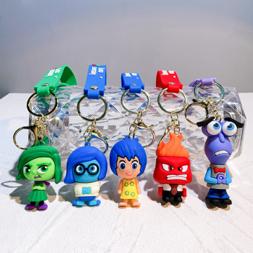 Cute Cartoon Keychain 2024 New Movie Inside Out Male and Female Hangings