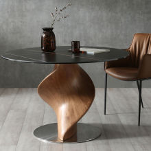 Round Sintered Stone Table Top Dining Table