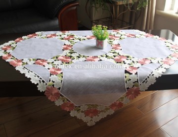 square table linen with embroidery