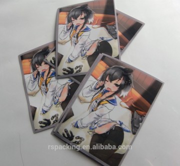 laminated plastic glossy anime game card sleeves