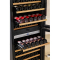 OEM ODM 122 Flaschen Kompressor Dual Zone Doppel -Türweinkühlschrank