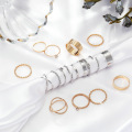 9pcs Fashion Rings Set Wedding Party Engagement Alloy Rings Jewelry Set