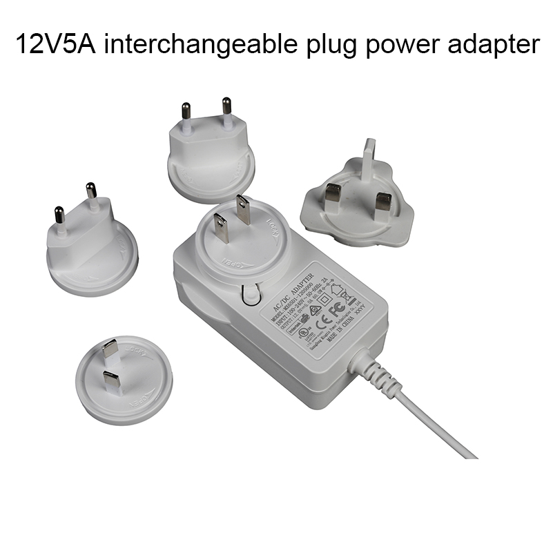 12v5a Interchangeable Plug Power Adapter Jpg