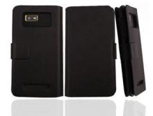 Black Genuine HTC Leather Phone Case , Desire 400 Wallet Ca