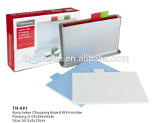 100% BPA 4pcs Index Chopping Board/Cutting Board Set TH-681