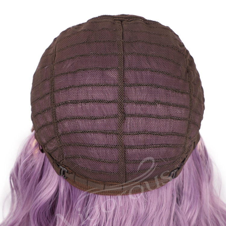 Vigorous Hot Selling High Quality Ombre Black Purple Cheap High Temperature Lace Frontal Short Bob Synthetic Wigs