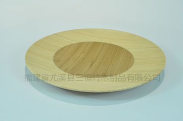 Round bamboo plate color matching