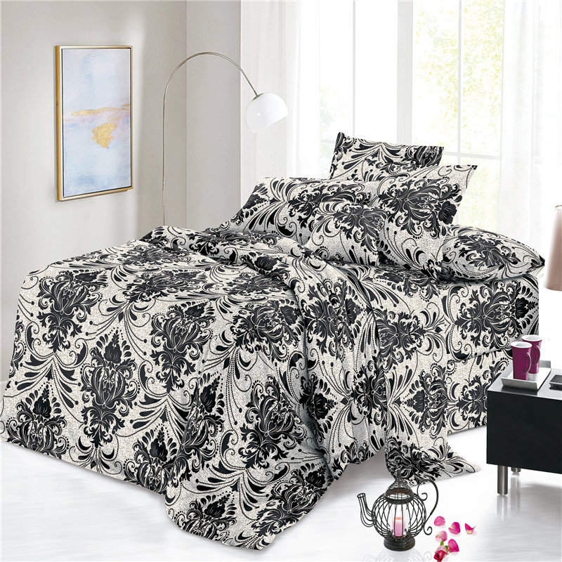 Black White Sheets Fabric