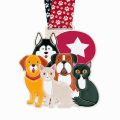 Medalhas de fita de série de animais fofas personalizadas