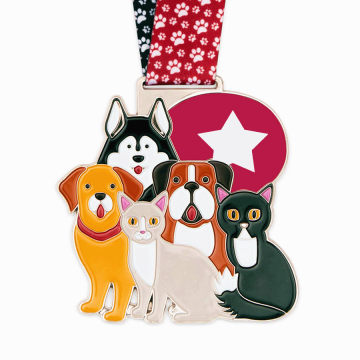 Custom Cute Pet Series Ribbon Medals