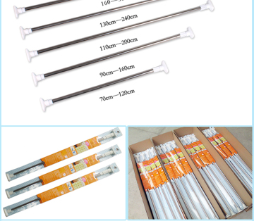 Hot selling stainless steel shower curtain rod pipe,Wholesales self supporting shower curtain rod