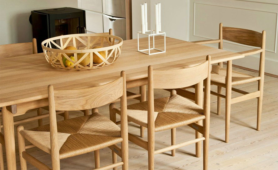 wegner CH327 wood dining table