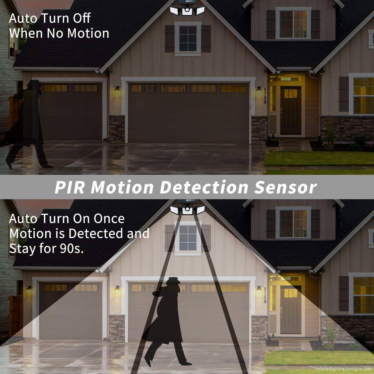 Garden Solar-Powered Motion-Detecting Wall Light Garden Solar-Powered Motion-Detecting Wall Light