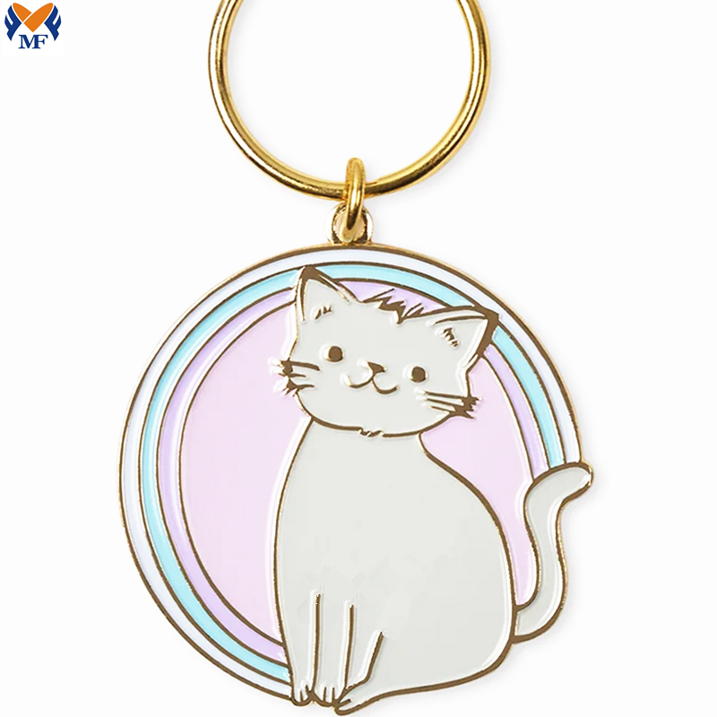 Enamel Cat Keychain Png