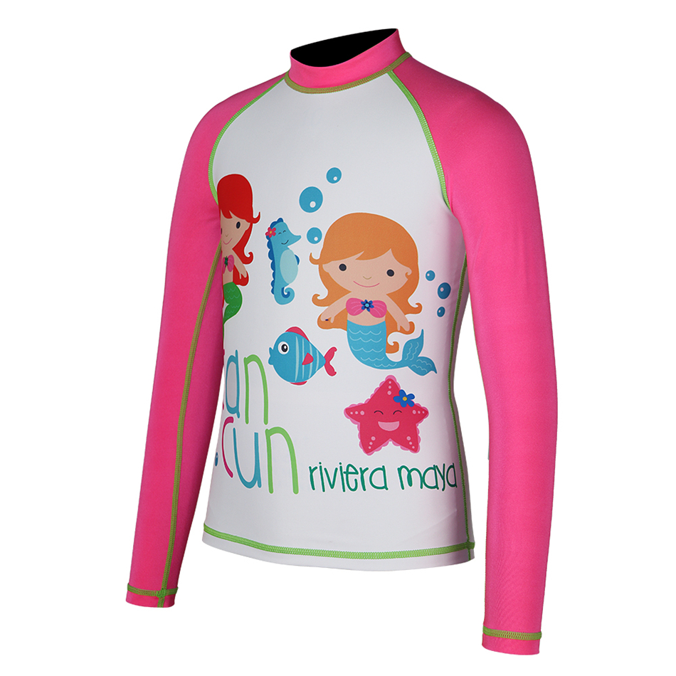 Seaskin Toddlers Long Sleeve Print Sublimate Rash Guard