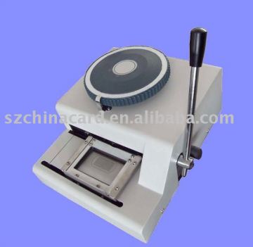 manual PVC card embossing press machine