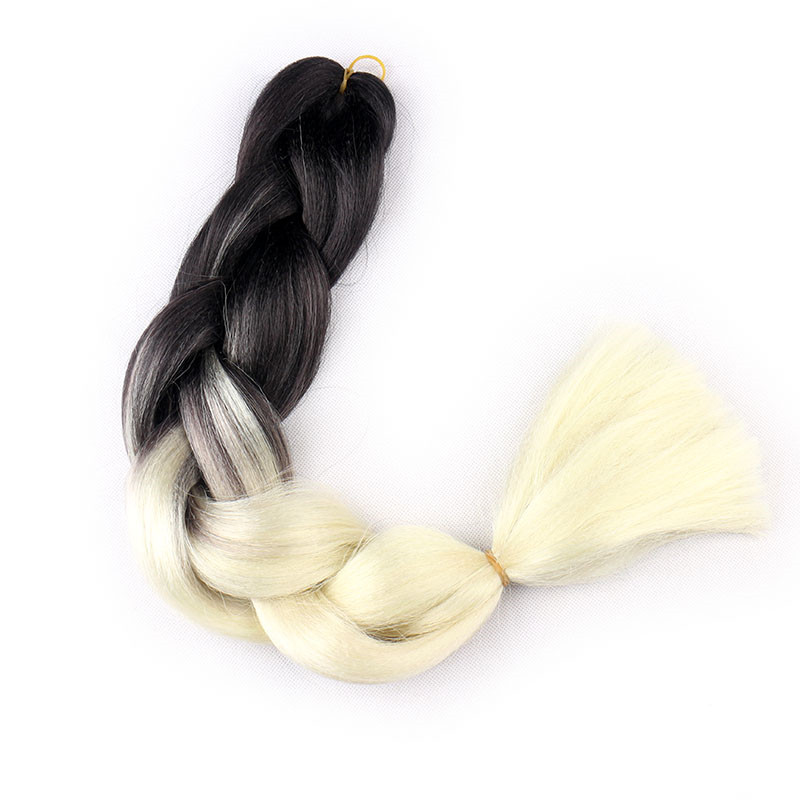 African Synthetic Hair For Braids Extensions Fibre Jumbo Hair Braid Color Pre-Stretched Synthetic Braiding Hair