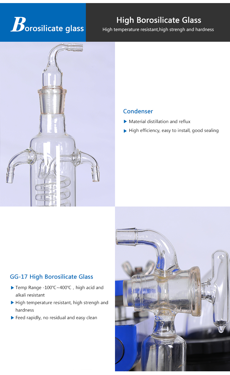 10L Single Glass Reactor With Water/Oil Bath