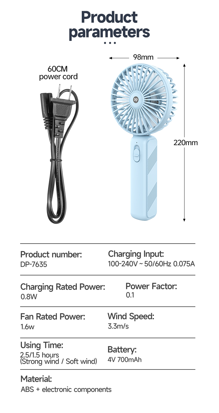 Mini Electric Desk Fan