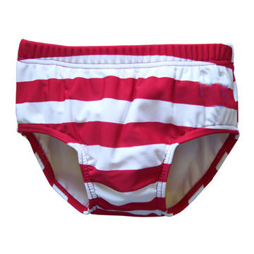 Diaper for baby swim, with waterproof material, stripe print, UPF50+