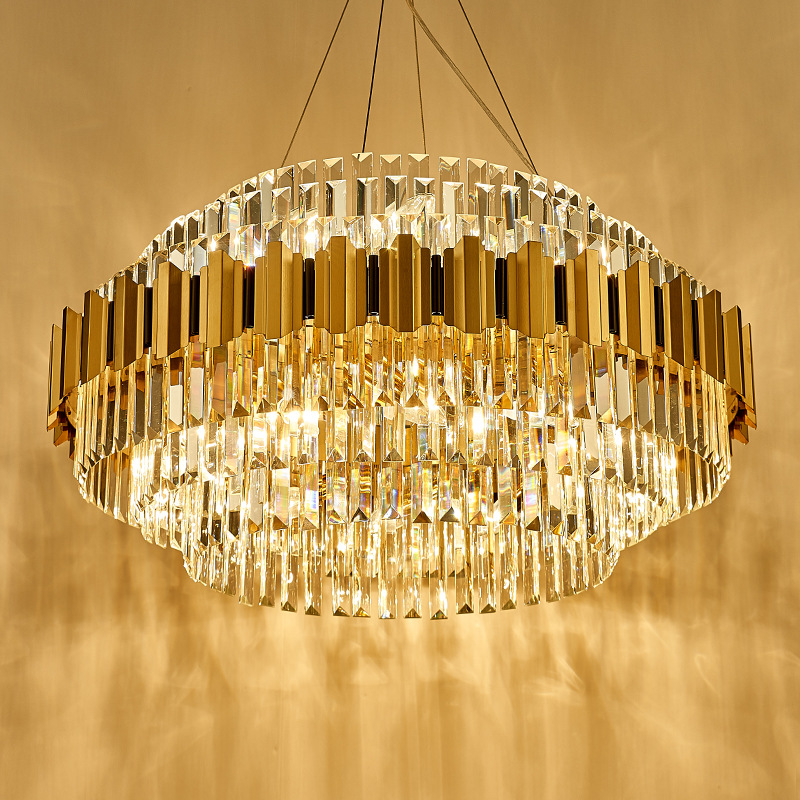 Crystal Brass Chandelier LightingsofGrey Chandelier Lighting