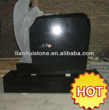 black granite angle grave monuments