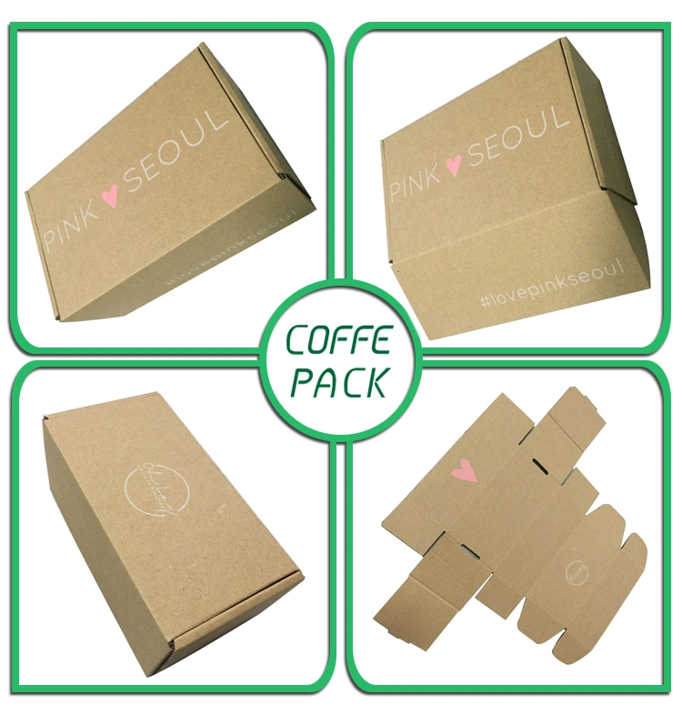 Recycled Fsc Material Brown Corrugated Box with Logo Design