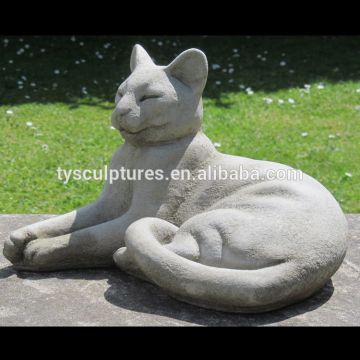 High quality modern garden decoration large granite cat