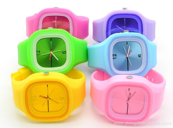 touch face of digital silicone material watches