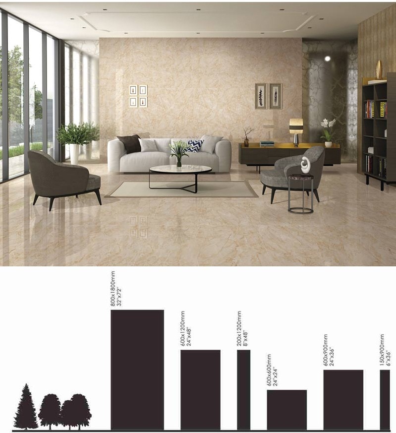 Polished Porcelain Tile Flooring