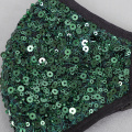 Green Sequin Mask Protective Face covering