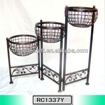 Beautiful Iron 3 basket Plant Stand