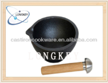 Vegetable Oil Cast Iron Mortar & Pestle Cookware Accessory
