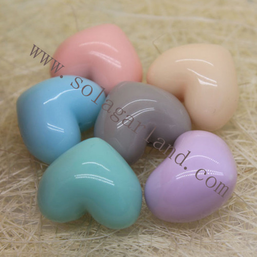 18*15*13MM  Acrylic Heart Shape Loose Spacer Beads Charms
