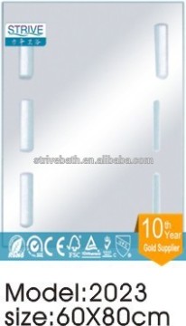 Curved shower mirror