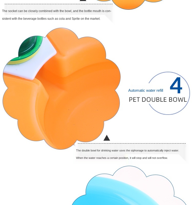 Pet Water Dispenser Double Bowl Dual-use Pluggable Pet Bottle Drop-resistant Temperature Resistant High Quality Dog Food Bowl