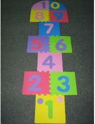 eva number hopscotch mats, jigsaw puzzles